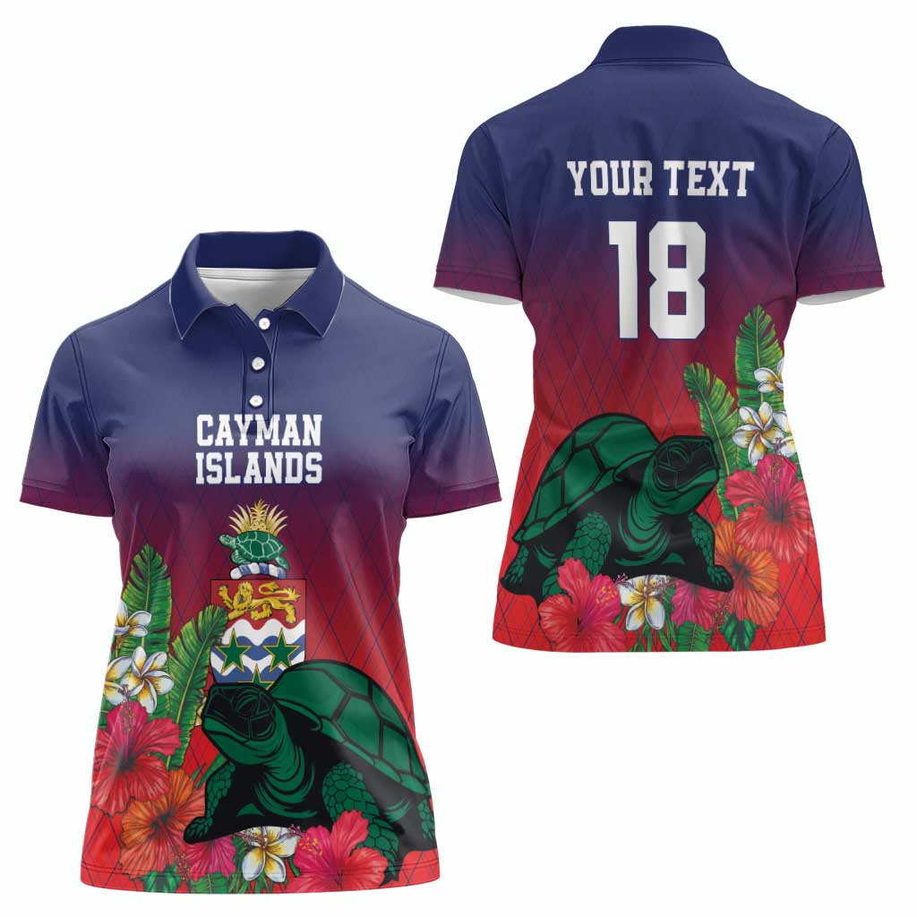 Custom Cayman Islands Women Polo Shirt Green Turtle Sporty Style - Wonder Print Shop