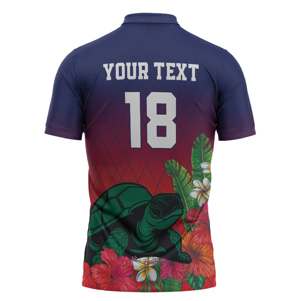 Custom Cayman Islands Zipper Polo Shirt Green Turtle Sporty Style - Wonder Print Shop