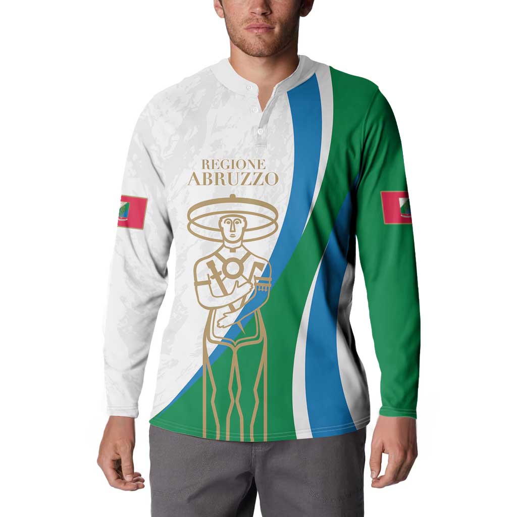Personalized Italian Region Abruzzo Button Sweatshirt Italy Sporty Style - Wonder Print Shop
