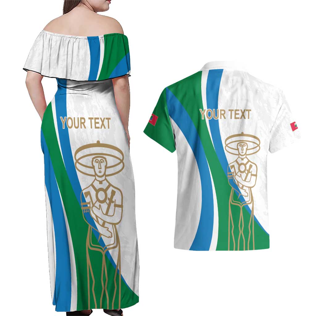 Personalized Italian Region Abruzzo Couples Matching Off Shoulder Maxi Dress and Hawaiian Shirt Italy Sporty Style - Wonder Print Shop