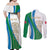 Personalized Italian Region Abruzzo Couples Matching Off Shoulder Maxi Dress and Long Sleeve Button Shirt Italy Sporty Style - Wonder Print Shop