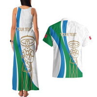 Personalized Italian Region Abruzzo Couples Matching Tank Maxi Dress and Hawaiian Shirt Italy Sporty Style - Wonder Print Shop