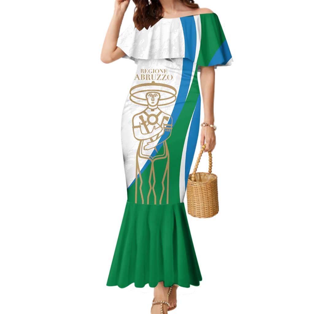 Personalized Italian Region Abruzzo Family Matching Mermaid Dress and Hawaiian Shirt Italy Sporty Style - Wonder Print Shop