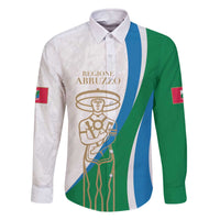 Personalized Italian Region Abruzzo Family Matching Off The Shoulder Long Sleeve Dress and Hawaiian Shirt Italy Sporty Style - Wonder Print Shop