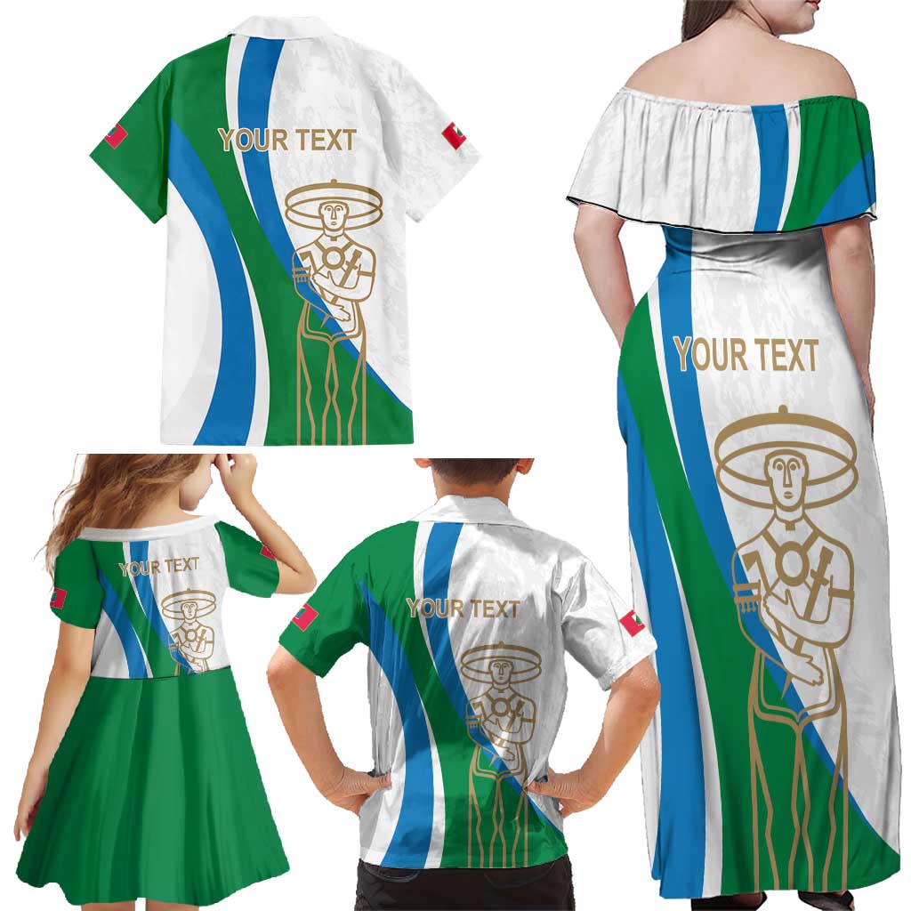Personalized Italian Region Abruzzo Family Matching Off Shoulder Maxi Dress and Hawaiian Shirt Italy Sporty Style - Wonder Print Shop