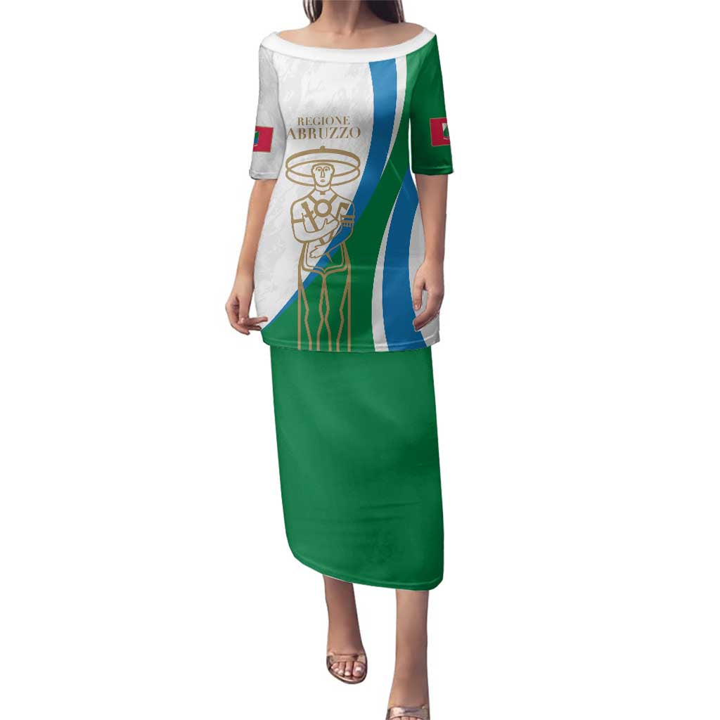 Personalized Italian Region Abruzzo Family Matching Puletasi and Hawaiian Shirt Italy Sporty Style - Wonder Print Shop