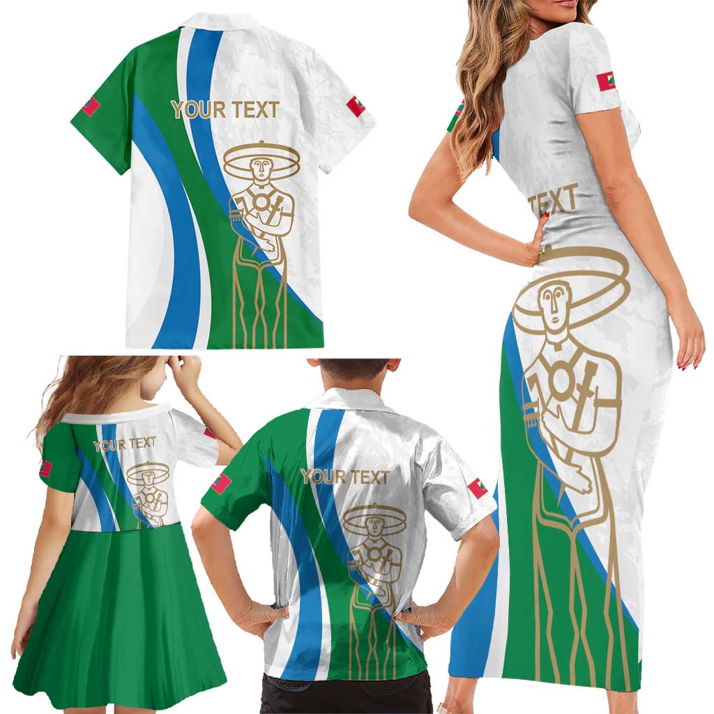 Personalized Italian Region Abruzzo Family Matching Short Sleeve Bodycon Dress and Hawaiian Shirt Italy Sporty Style - Wonder Print Shop
