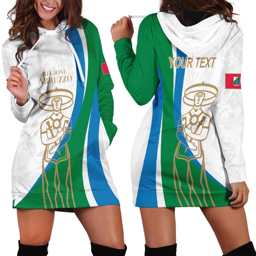 Personalized Italian Region Abruzzo Hoodie Dress Italy Sporty Style - Wonder Print Shop
