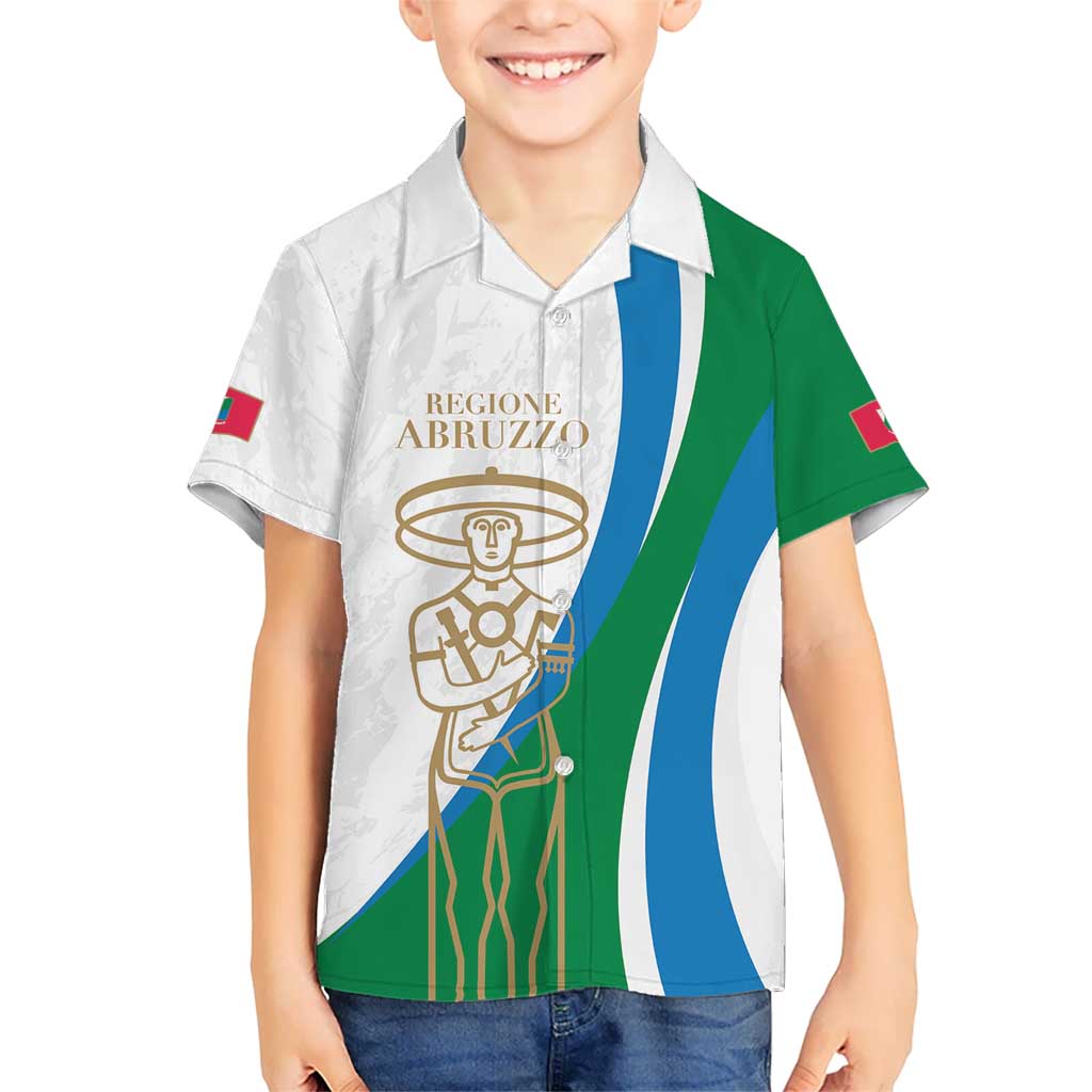 Personalized Italian Region Abruzzo Kid Hawaiian Shirt Italy Sporty Style - Wonder Print Shop