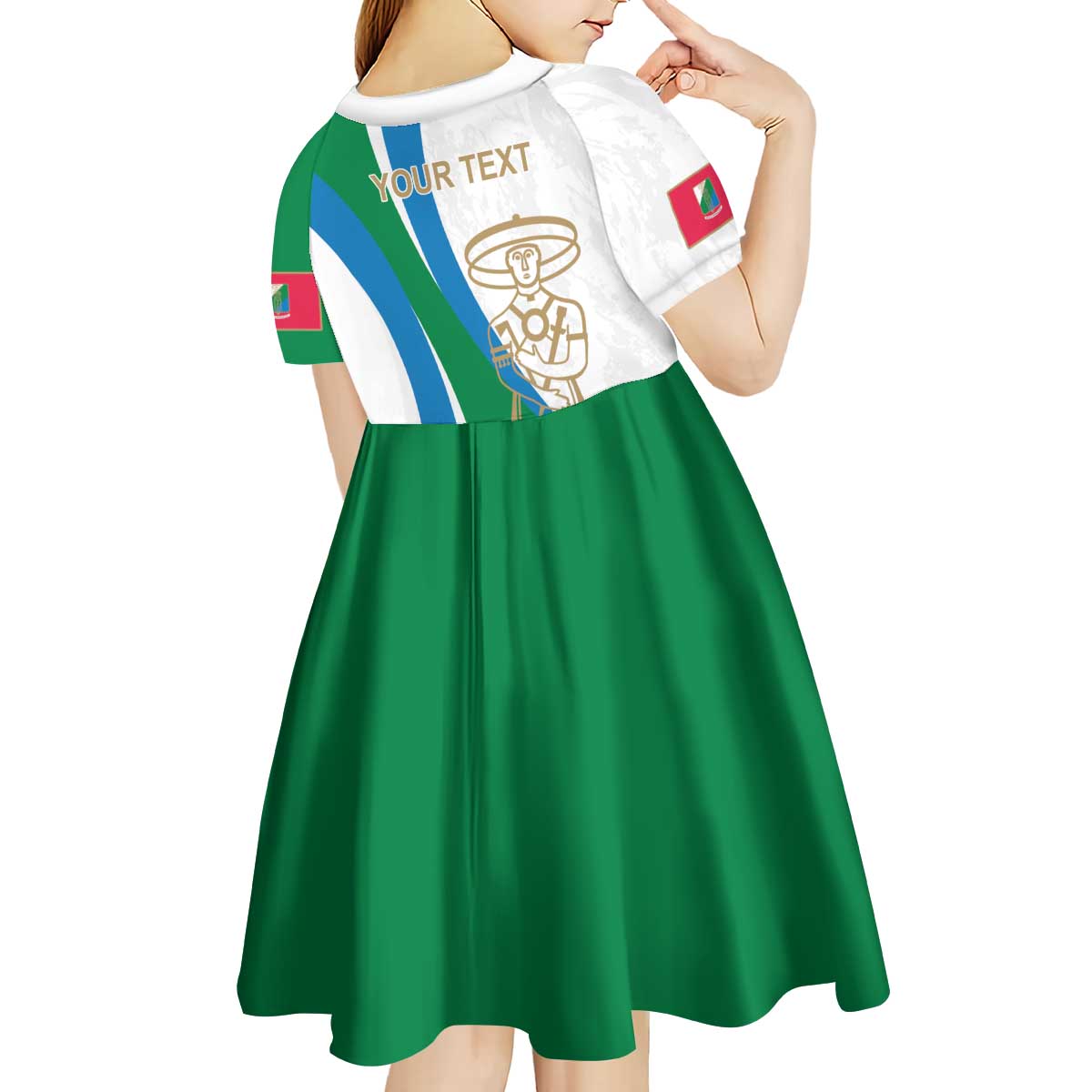 Personalized Italian Region Abruzzo Kid Short Sleeve Dress Italy Sporty Style - Wonder Print Shop