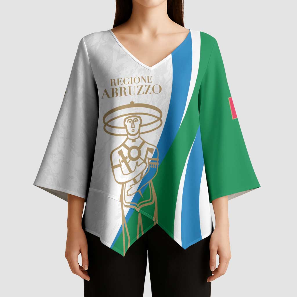Personalized Italian Region Abruzzo Kimono Sleeve Blouse Italy Sporty Style - Wonder Print Shop