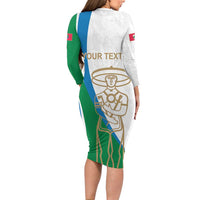 Personalized Italian Region Abruzzo Long Sleeve Bodycon Dress Italy Sporty Style - Wonder Print Shop