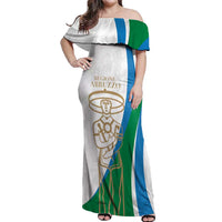 Personalized Italian Region Abruzzo Off Shoulder Maxi Dress Italy Sporty Style - Wonder Print Shop