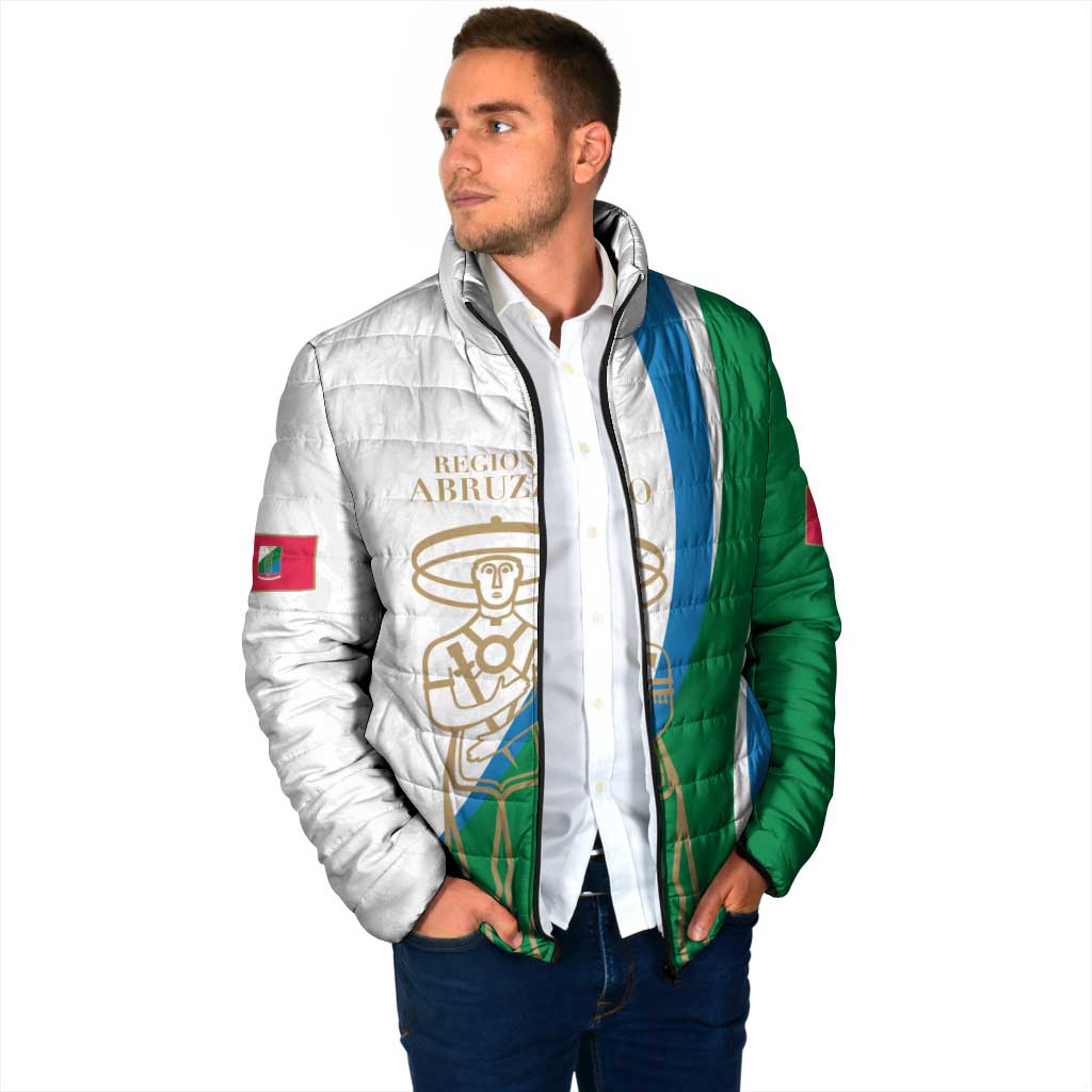 Personalized Italian Region Abruzzo Padded Jacket Italy Sporty Style - Wonder Print Shop