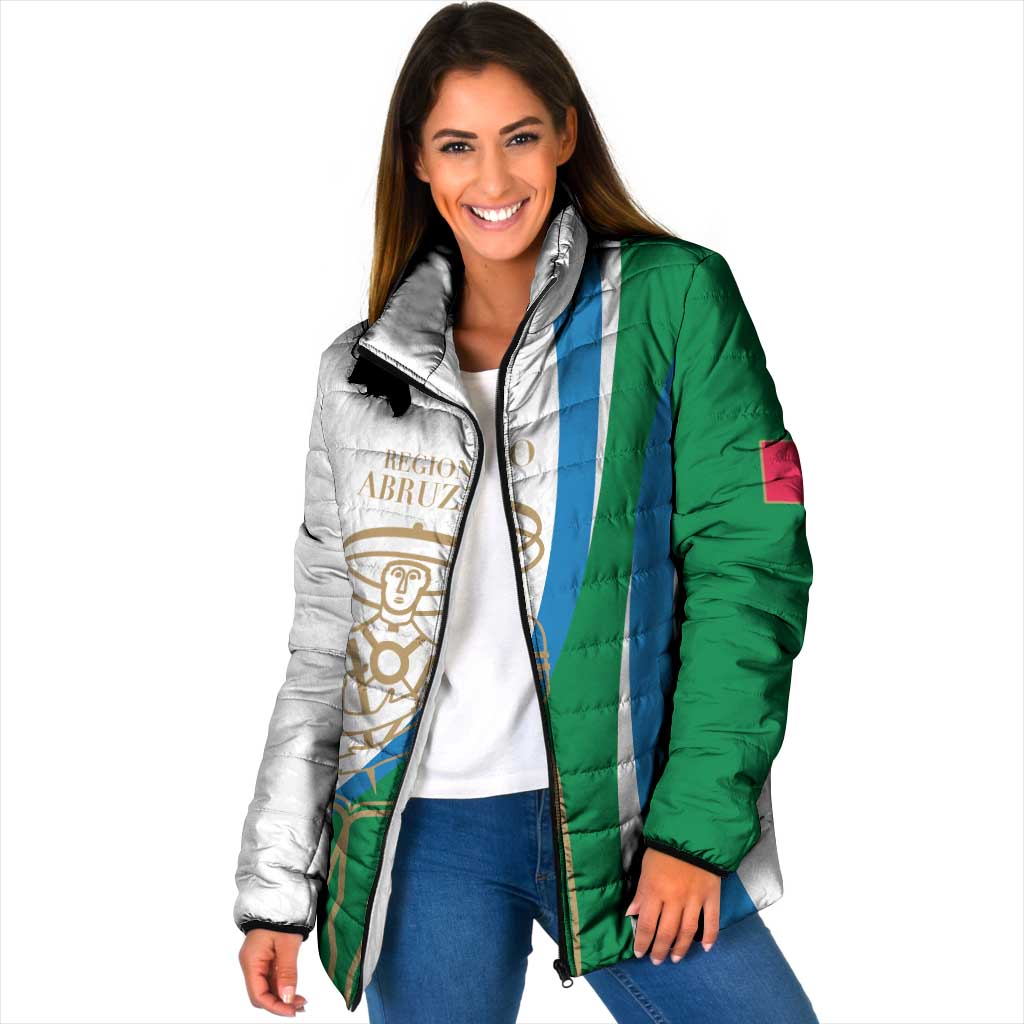 Personalized Italian Region Abruzzo Padded Jacket Italy Sporty Style - Wonder Print Shop