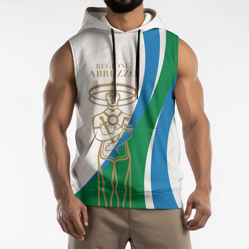Personalized Italian Region Abruzzo Sleeveless Hoodie Italy Sporty Style - Wonder Print Shop