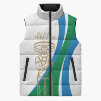 Personalized Italian Region Abruzzo Sleeveless Puffer Jacket Italy Sporty Style - Wonder Print Shop