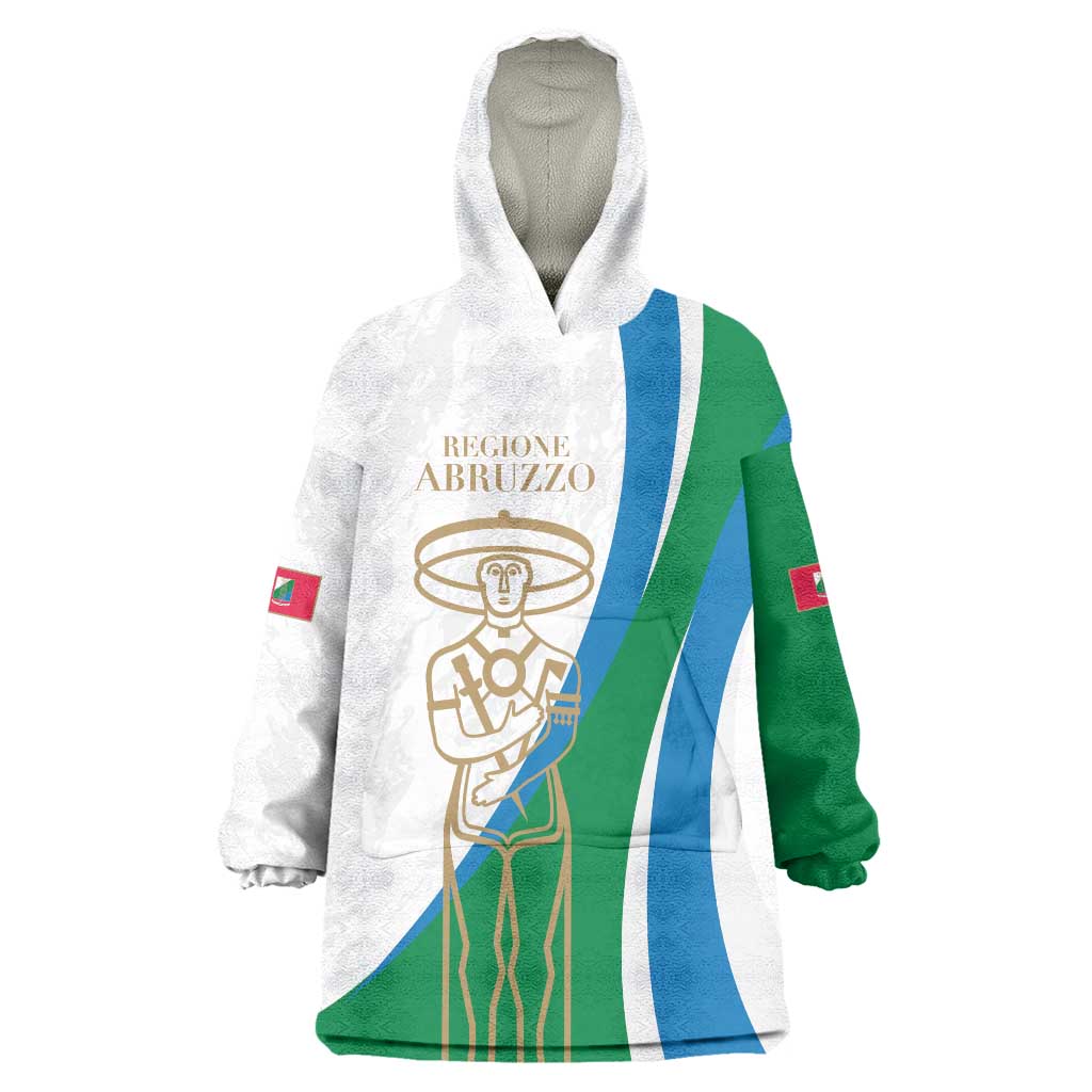 Personalized Italian Region Abruzzo Wearable Blanket Hoodie Italy Sporty Style - Wonder Print Shop