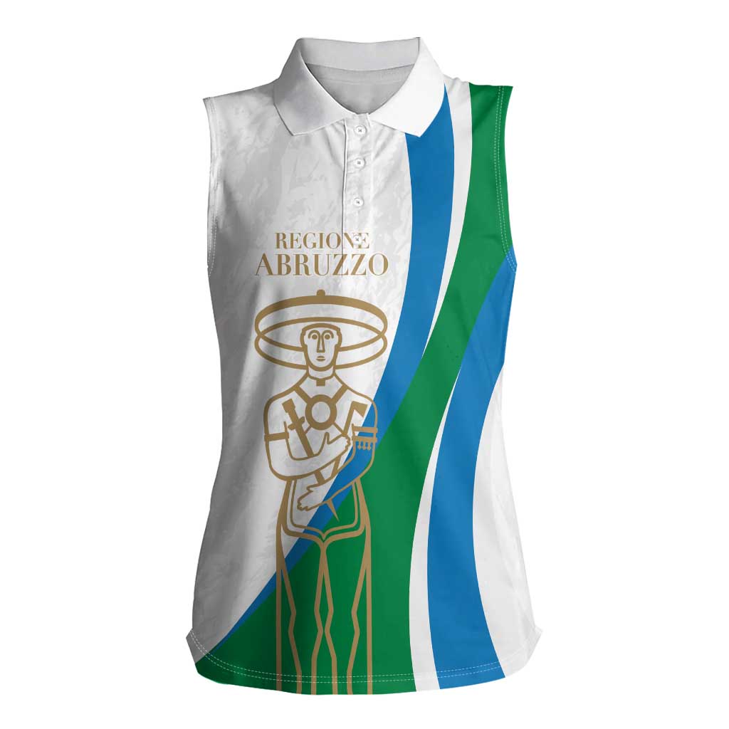 Personalized Italian Region Abruzzo Women Sleeveless Polo Shirt Italy Sporty Style - Wonder Print Shop
