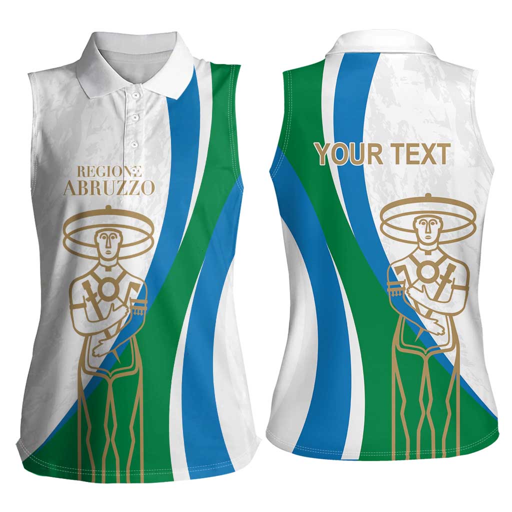 Personalized Italian Region Abruzzo Women Sleeveless Polo Shirt Italy Sporty Style - Wonder Print Shop