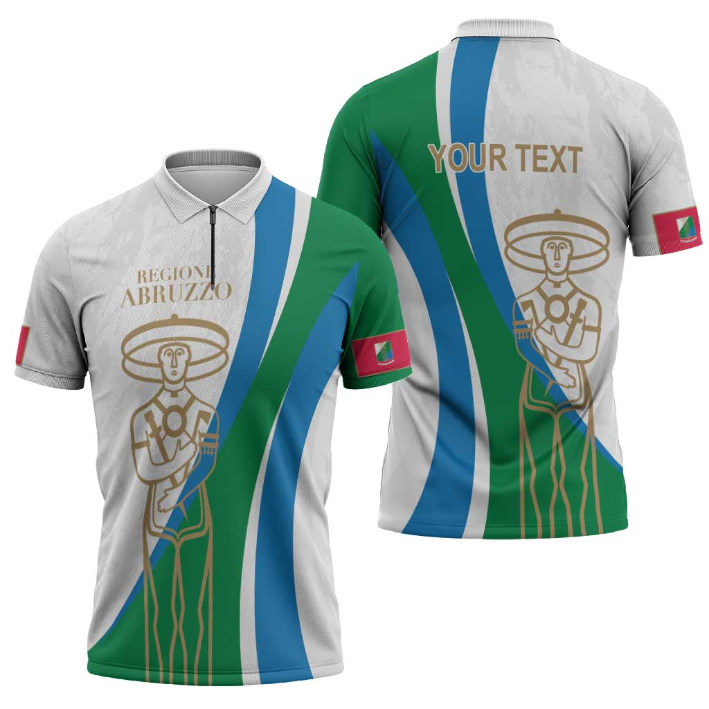 Personalized Italian Region Abruzzo Zipper Polo Shirt Italy Sporty Style - Wonder Print Shop