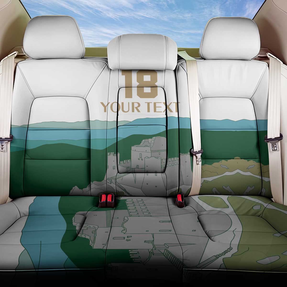 Custom Italy Abruzzo Back Car Seat Cover Gran Sasso d'Italia - Wonder Print Shop