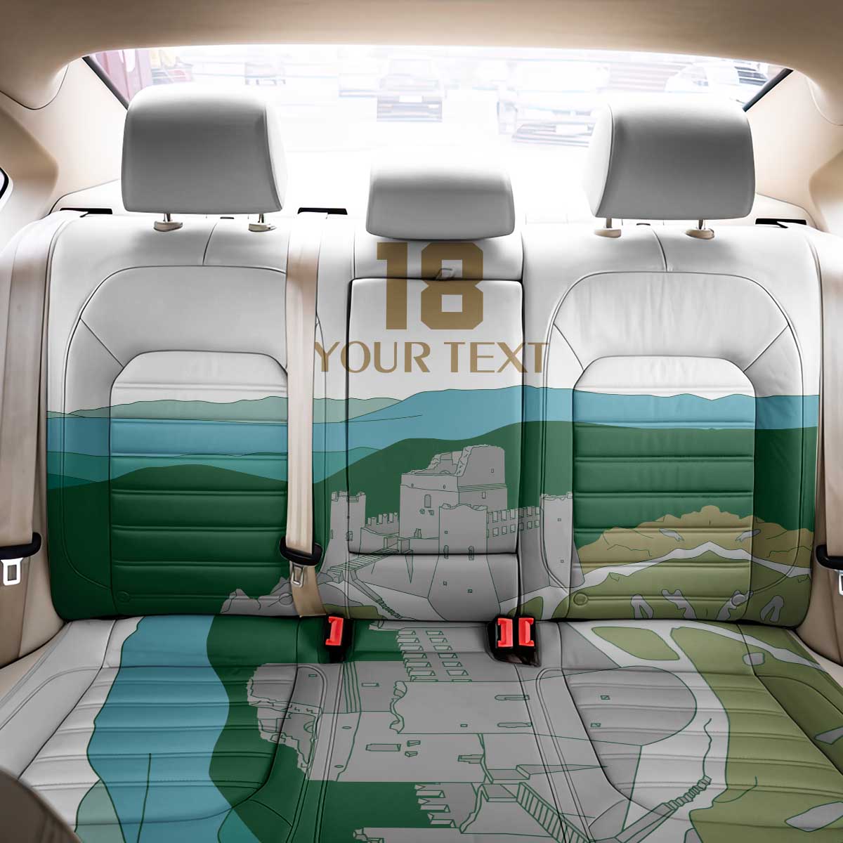 Custom Italy Abruzzo Back Car Seat Cover Gran Sasso d'Italia - Wonder Print Shop