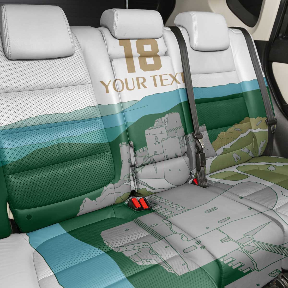 Custom Italy Abruzzo Back Car Seat Cover Gran Sasso d'Italia - Wonder Print Shop