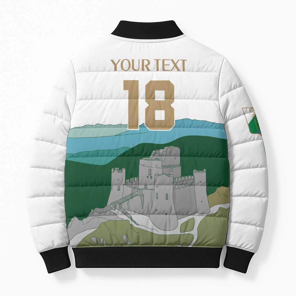 Custom Italy Abruzzo Bomber Puffer Jacket Gran Sasso d'Italia - Wonder Print Shop