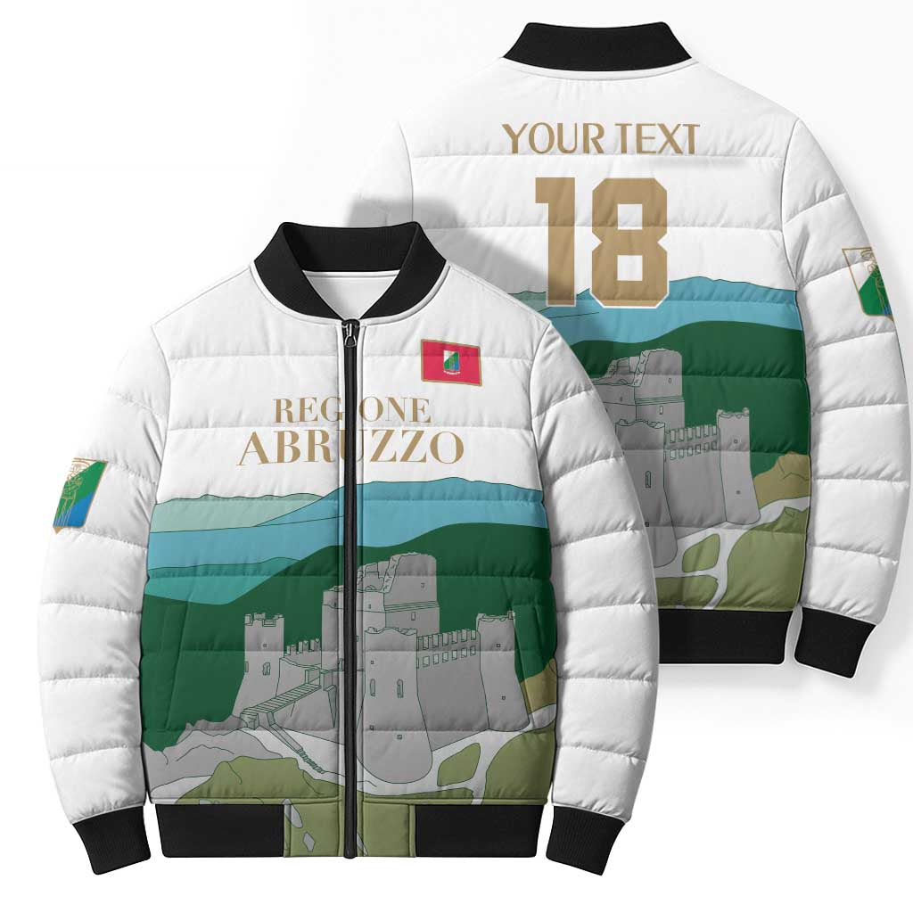 Custom Italy Abruzzo Bomber Puffer Jacket Gran Sasso d'Italia - Wonder Print Shop