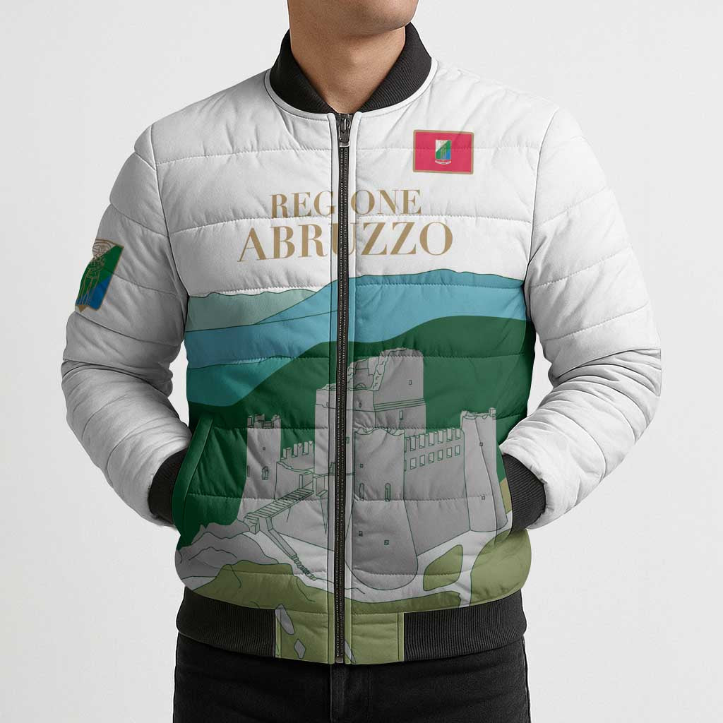Custom Italy Abruzzo Bomber Puffer Jacket Gran Sasso d'Italia - Wonder Print Shop