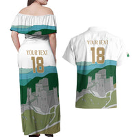 Custom Italy Abruzzo Couples Matching Off Shoulder Maxi Dress and Hawaiian Shirt Gran Sasso d'Italia - Wonder Print Shop