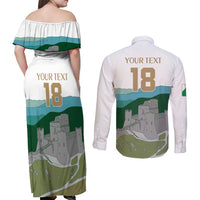 Custom Italy Abruzzo Couples Matching Off Shoulder Maxi Dress and Long Sleeve Button Shirt Gran Sasso d'Italia - Wonder Print Shop