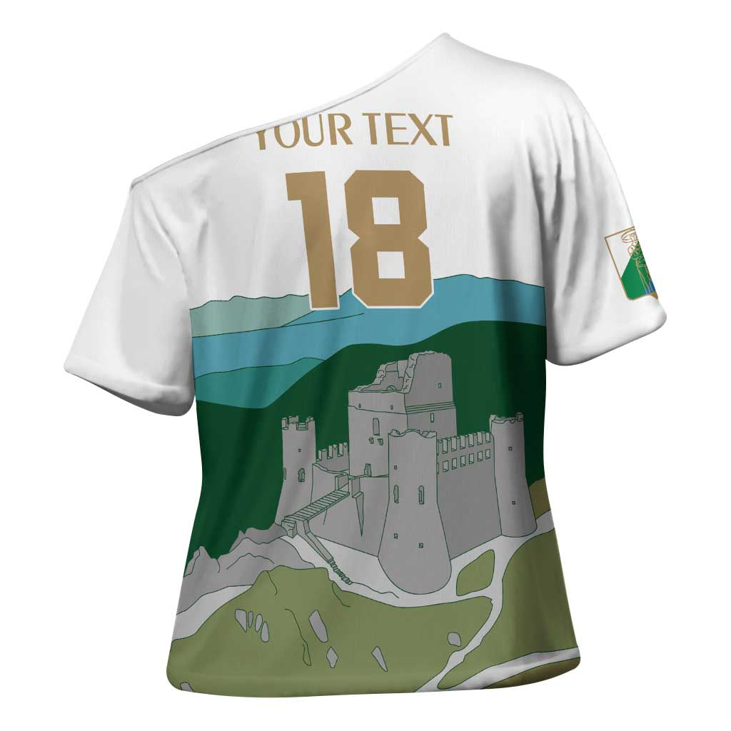 Custom Italy Abruzzo Cross Shoulder Shirt Gran Sasso d'Italia - Wonder Print Shop