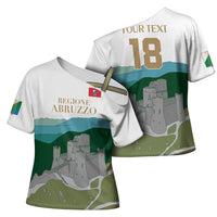 Custom Italy Abruzzo Cross Shoulder Shirt Gran Sasso d'Italia - Wonder Print Shop