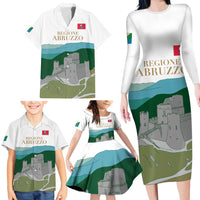 Custom Italy Abruzzo Family Matching Long Sleeve Bodycon Dress and Hawaiian Shirt Gran Sasso d'Italia - Wonder Print Shop