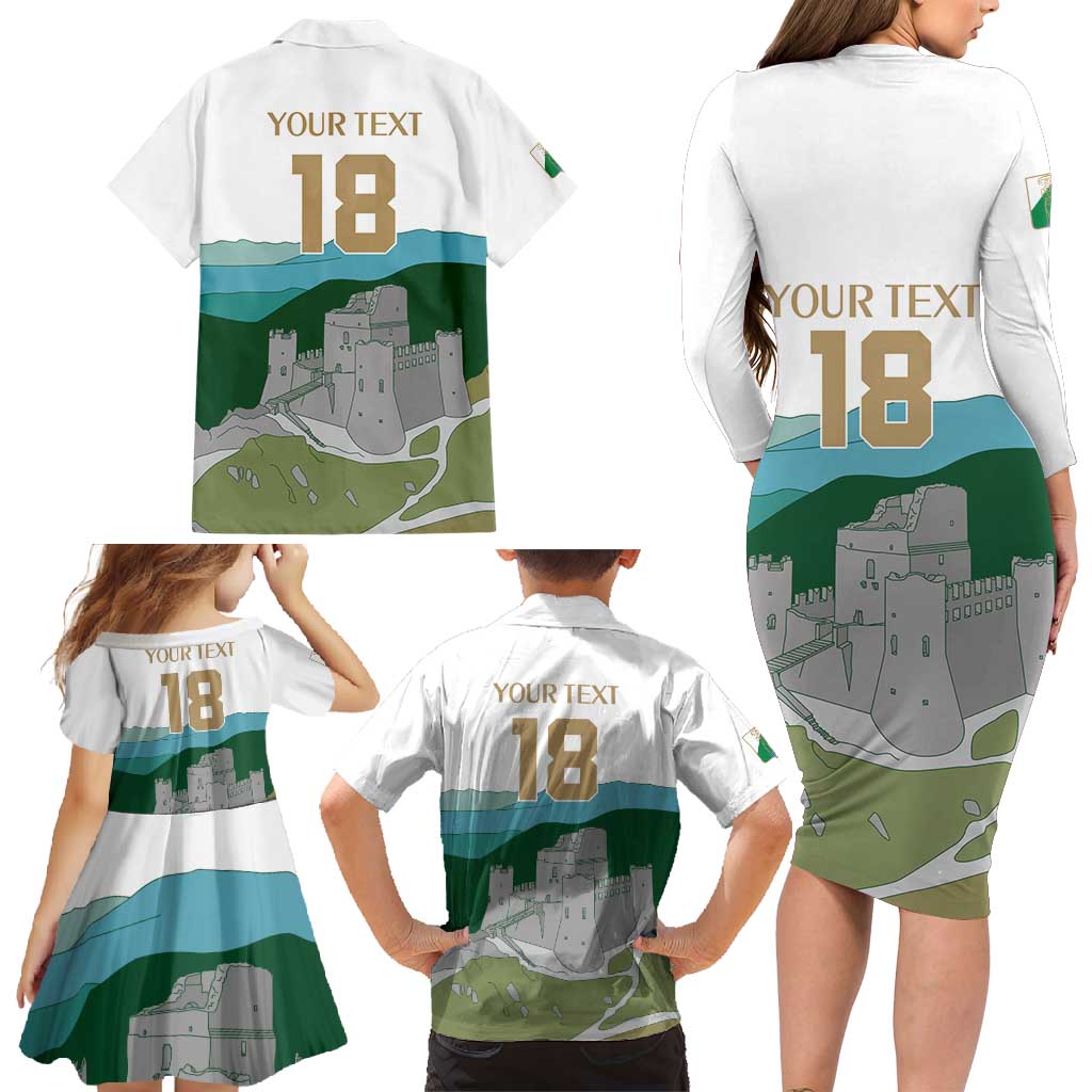 Custom Italy Abruzzo Family Matching Long Sleeve Bodycon Dress and Hawaiian Shirt Gran Sasso d'Italia - Wonder Print Shop