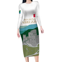 Custom Italy Abruzzo Family Matching Long Sleeve Bodycon Dress and Hawaiian Shirt Gran Sasso d'Italia - Wonder Print Shop
