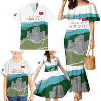 Custom Italy Abruzzo Family Matching Mermaid Dress and Hawaiian Shirt Gran Sasso d'Italia - Wonder Print Shop