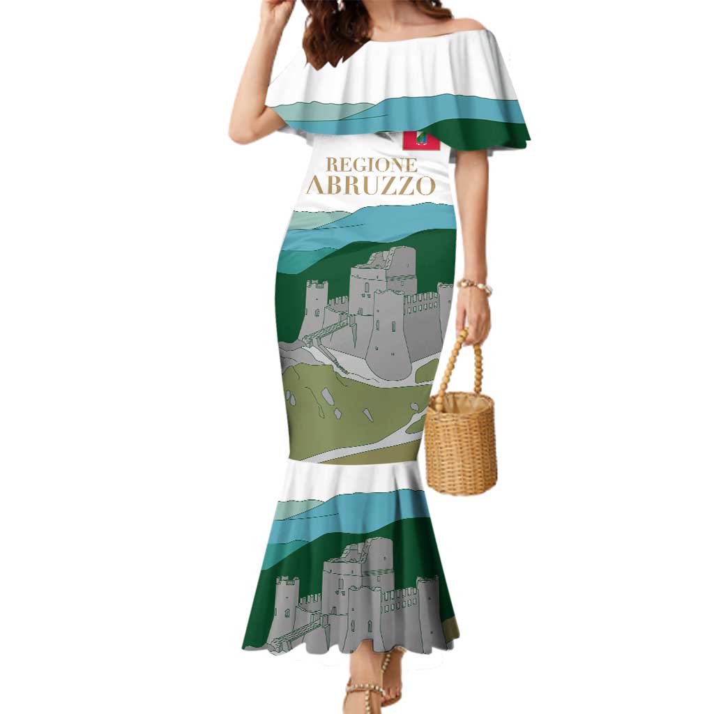 Custom Italy Abruzzo Family Matching Mermaid Dress and Hawaiian Shirt Gran Sasso d'Italia - Wonder Print Shop