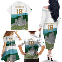 Custom Italy Abruzzo Family Matching Off The Shoulder Long Sleeve Dress and Hawaiian Shirt Gran Sasso d'Italia - Wonder Print Shop