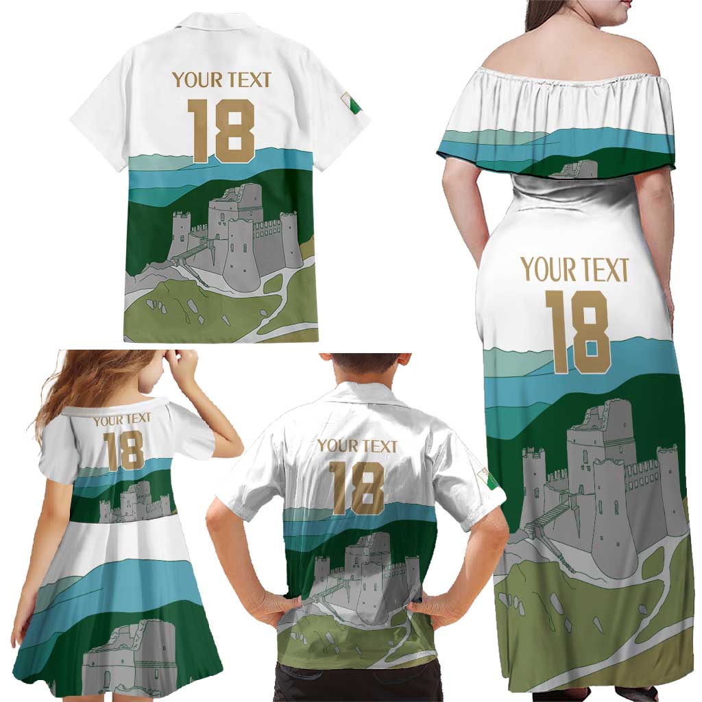 Custom Italy Abruzzo Family Matching Off Shoulder Maxi Dress and Hawaiian Shirt Gran Sasso d'Italia - Wonder Print Shop