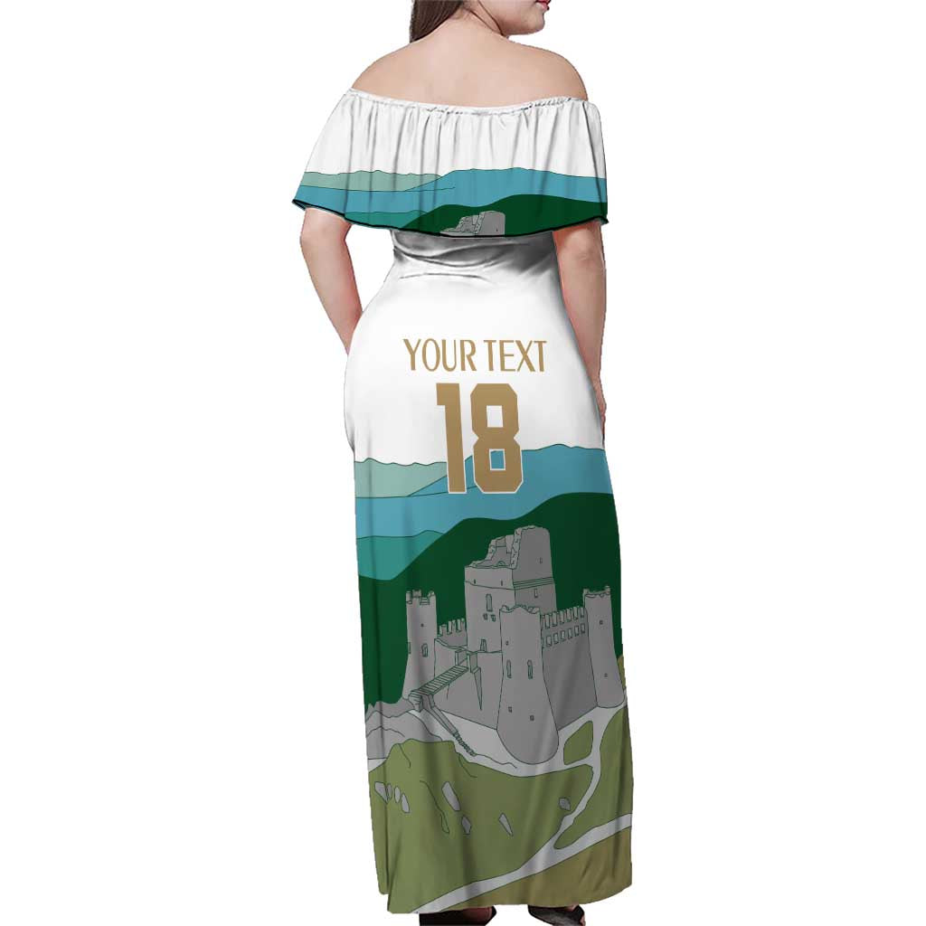 Custom Italy Abruzzo Family Matching Off Shoulder Maxi Dress and Hawaiian Shirt Gran Sasso d'Italia - Wonder Print Shop