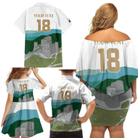 Custom Italy Abruzzo Family Matching Off Shoulder Short Dress and Hawaiian Shirt Gran Sasso d'Italia - Wonder Print Shop