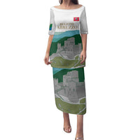 Custom Italy Abruzzo Family Matching Puletasi and Hawaiian Shirt Gran Sasso d'Italia - Wonder Print Shop