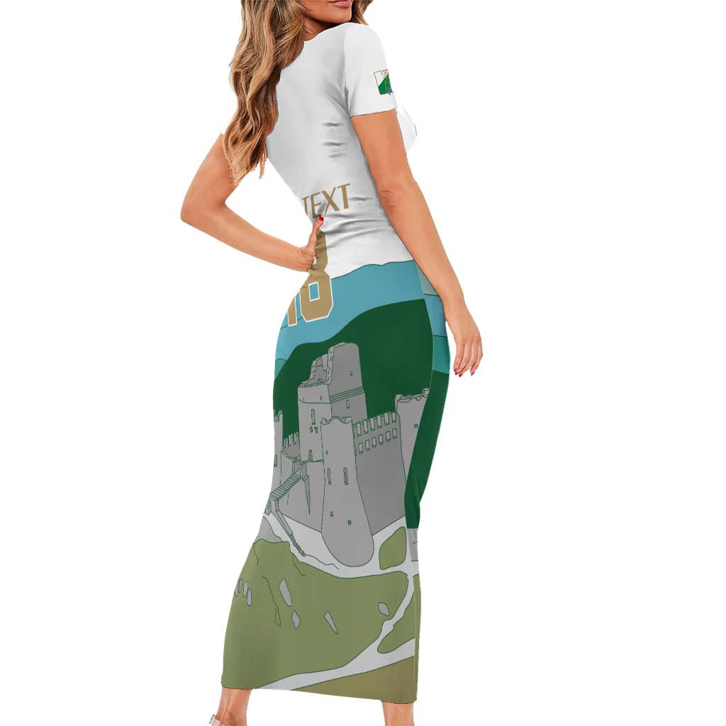 Custom Italy Abruzzo Family Matching Short Sleeve Bodycon Dress and Hawaiian Shirt Gran Sasso d'Italia - Wonder Print Shop