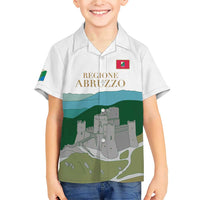 Custom Italy Abruzzo Family Matching Short Sleeve Bodycon Dress and Hawaiian Shirt Gran Sasso d'Italia - Wonder Print Shop