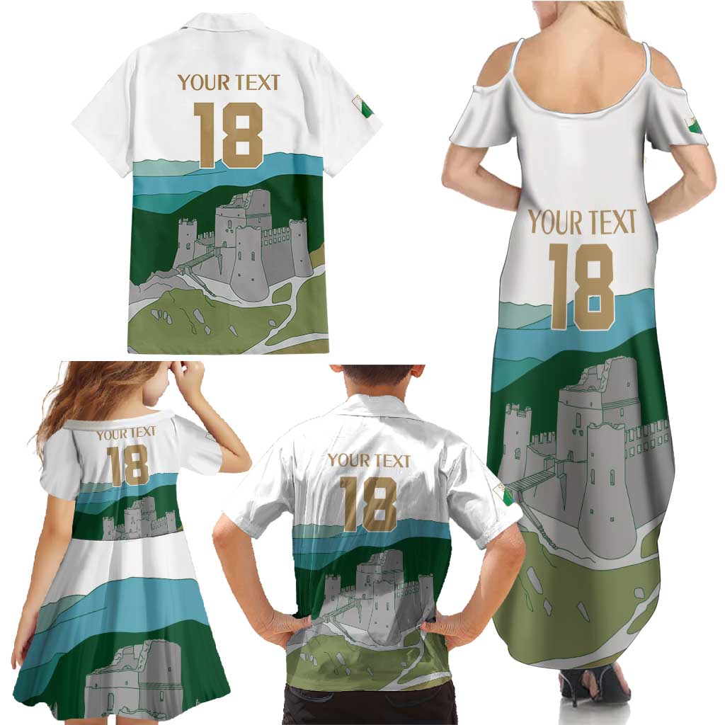 Custom Italy Abruzzo Family Matching Summer Maxi Dress and Hawaiian Shirt Gran Sasso d'Italia - Wonder Print Shop