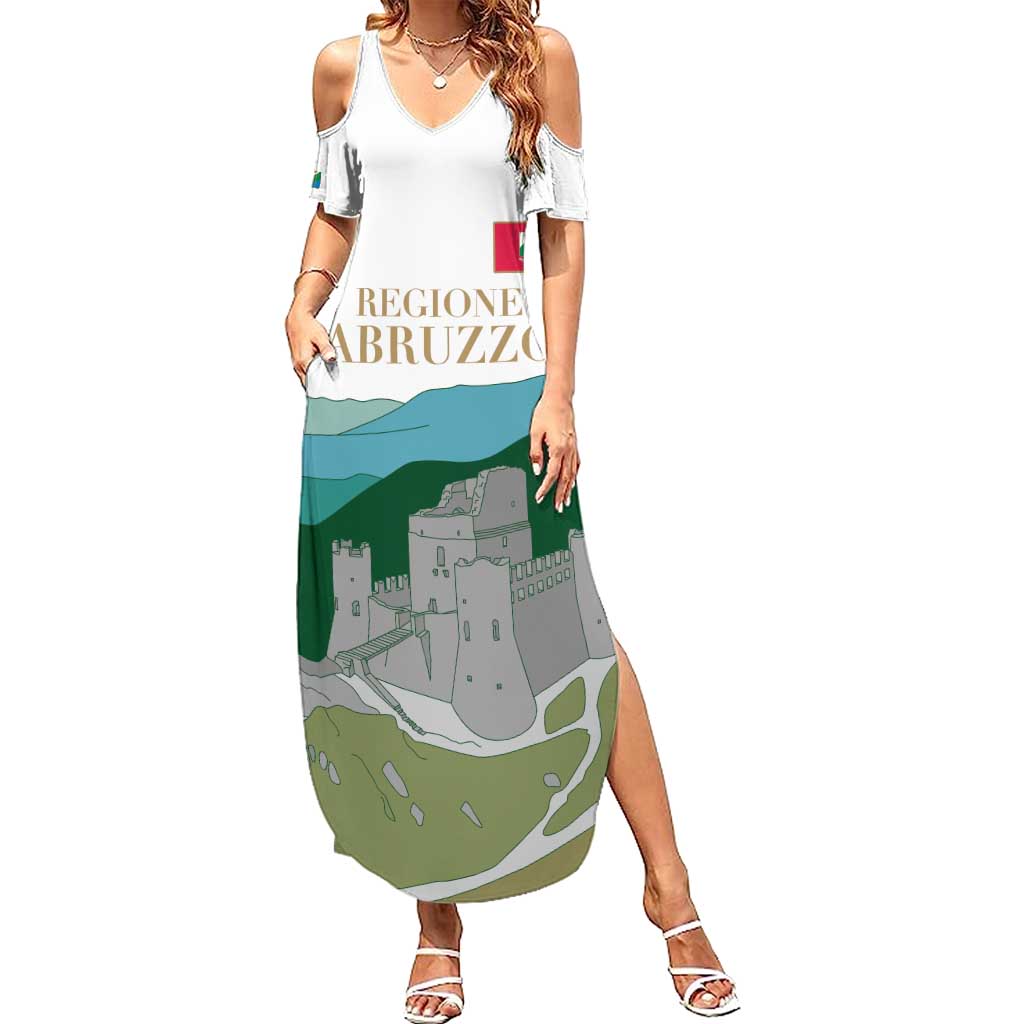 Custom Italy Abruzzo Family Matching Summer Maxi Dress and Hawaiian Shirt Gran Sasso d'Italia - Wonder Print Shop