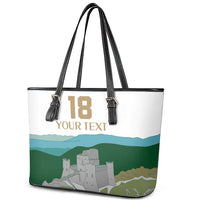 Custom Italy Abruzzo Leather Tote Bag Gran Sasso d'Italia - Wonder Print Shop